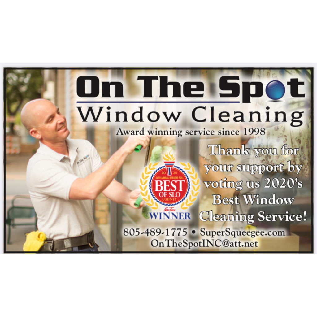 Professional Window Cleaning: Best Of San Luis Obispo County Winner 2020